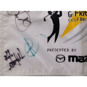 Michael Douglas & Friends Signed 2002 Celebrity Golf Flag JSA Authenticated by 8