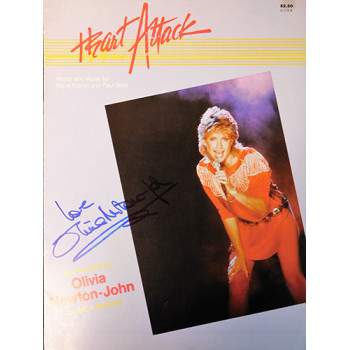 Olivia Newton-John Signed Heart Attack Sheet Music JSA Authenticated