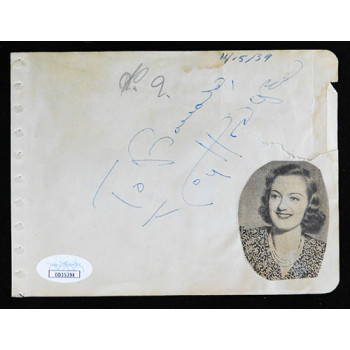 Laurence Olivier Actor Signed 4.5x6 Album Page JSA Authenticated