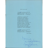 Jack Palance Signed 8.5x11 When We were Young Page JSA Authenticated