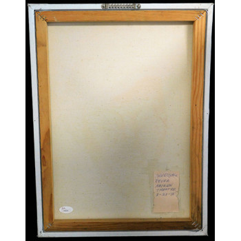 Christopher Reeves Signed 12x16 One Of A Kind Painted Canvas JSA Authenticated