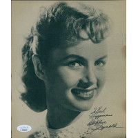Debbie Reynolds Actress Signed 8x9.25 Cut Magazine Page Photo JSA Authenticated