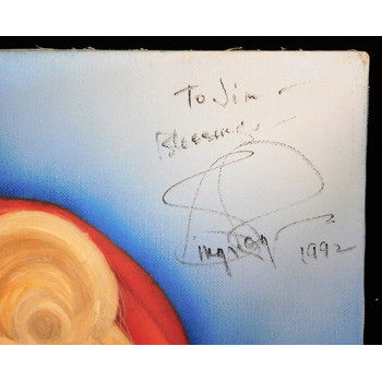 Ginger Rogers Signed 12x16 One Of A Kind Hand Painted Canvas JSA Authenticated