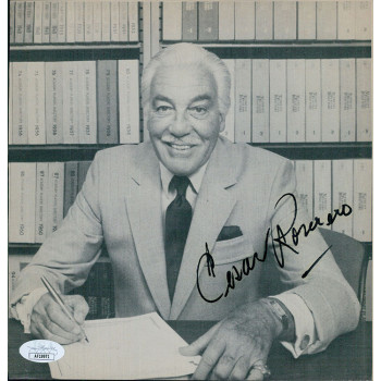 Cesar Romero Actor Signed 8x8 Cut Magazine Page Photo JSA Authenticated Cesar Romero Actor Signed 8x8 Cut Magazine Page Photo JSA Authenticated