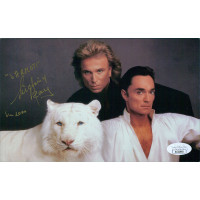Siegfried and Roy Magicians Signed 5x8 Postcard Photo JSA Authenticated