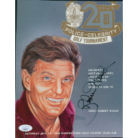 Robert Stack Untouchables Actor Signed Golf Program Page JSA Authenticated Robert Stack Untouchables Actor Signed Golf Program Page JSA Authenticated