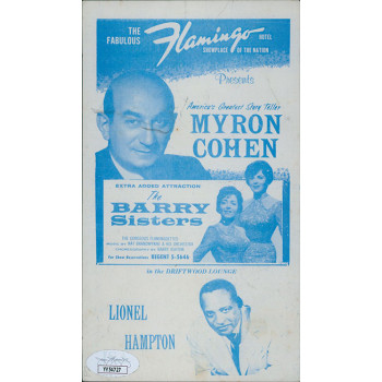 William Talman Actor Signed 4x7 Flamingo Postcard Photo JSA Authenticated William Talman Actor Signed 4x7 Flamingo Postcard Photo JSA Authenticated