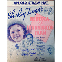 Shirley Temple Black Signed An Old Straw Hat Sheet Music JSA Authenticated