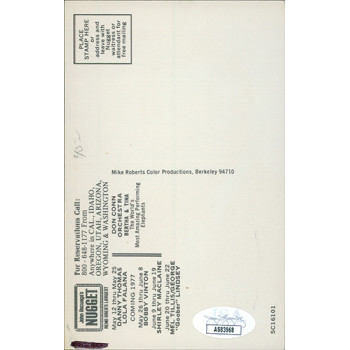 Danny Thomas Actor Signed 3.5x5.5 Postcard JSA Authenticated