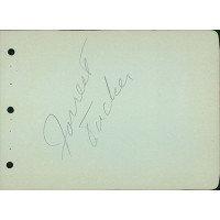 Forrest Tucker Actor Signed 4.5x6 Album Page JSA Authenticated