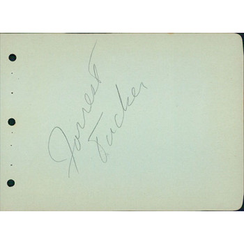 Forrest Tucker Actor Signed 4.5x6 Album Page JSA Authenticated