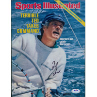 Ted Turner Businessman CNN Signed SI Magazine Cover Page PSA Authenticated Ted Turner Businessman CNN Signed SI Magazine Cover Page PSA Authenticated