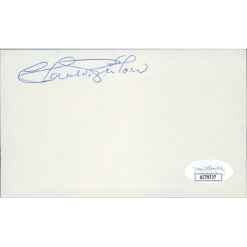 Claus Von Bulow Lawyer Socialite Signed 3x5 Index Card JSA Authenticated