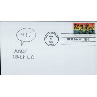 Mort Walker Cartoonist Signed First Day Issue Cover FDC JSA Authenticated Mort Walker Cartoonist Signed First Day Issue Cover FDC JSA Authenticated