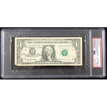 Mary Ellen Withrow Treasurer Signed One Dollar Bill Currency PSA Authenticated