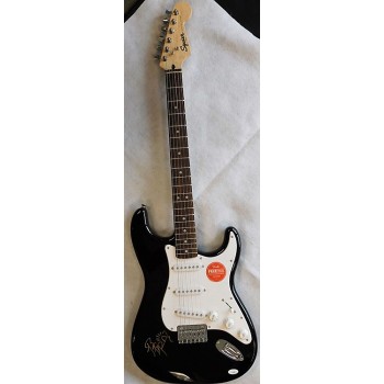 Blanco Brown Country Signer Rapper Signed Black Squier Guitar JSA Authenticated