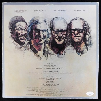 Dave Brubeck Signed Quartet 25th Anniversary Reunion LP Album JSA Authenticated