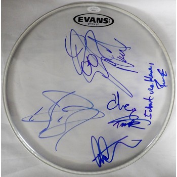 Cheap Trick Signed Evans Drumhead JSA Authenticated 4 Members Rick Nielsen