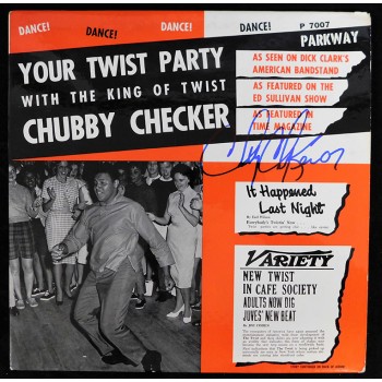 Chubby Checker Signed Your Twist Party LP Album Cover JSA Authenticated