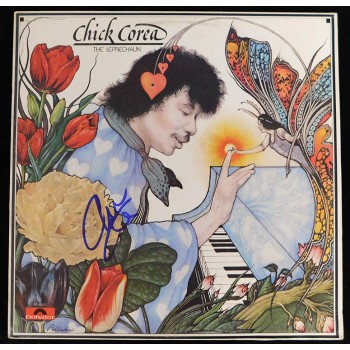 Chick Corea Signed The Leprechaun LP Album Cover JSA Authenticated