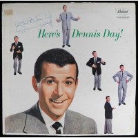 Dennis Day Signed Here's Dennis Day LP Album Cover JSA Authenticated