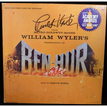 Charlton Heston Actor Signed Ben-Hur Soundtrack LP Album JSA Authenticated