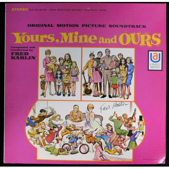 Fred Karlin Composer Signed Yours, Mine and Ours LP Album JSA Authenticated