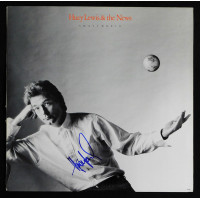 Huey Lewis And The News Signed Small World LP Album JSA Authenticated