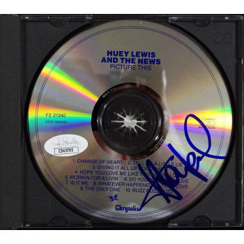 Huey Lewis And The News Signed Picture This CD JSA Authenticated