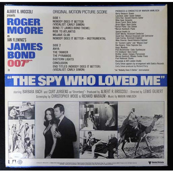 Roger Moore Signed The Spy Who Loved Me Record LP Album JSA Authenticated