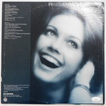 Olivia Newton-John Signed Let Me Be There LP Album Cover JSA Authenticated