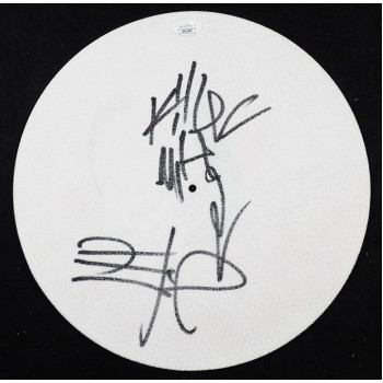 Run the Jewels Killer Mike El-P Signed 11.5 Turntable Slip Mat JSA Authenticated
