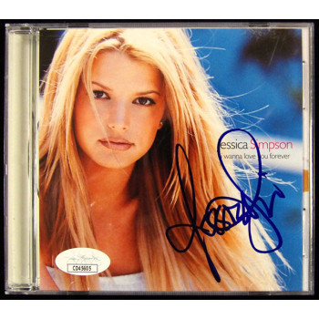 Jessica Simpson Signed I Wanna Love You Forever CD Cover JSA Authenticated