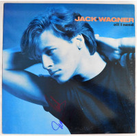 Jack Wagner Signed All I Need LP Album Cover JSA Authenticated No Record