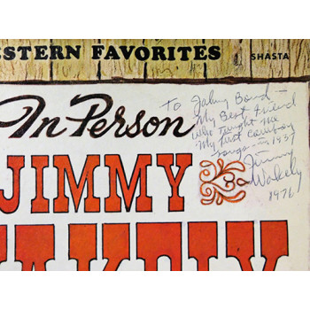 Jimmy Wakely The Singing Cowboy Signed LP Album JSA Authenticated