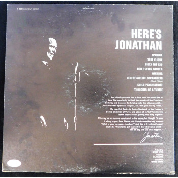 Jonathan Winters Actor Signed Here's Jonathan LP Album JSA Authenticated