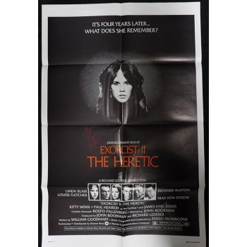 Linda Blair Exorcist 2 Signed 27x41 Original Folded Poster JSA Authenticated