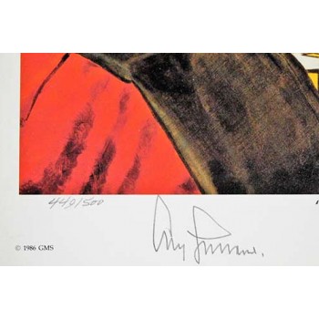 General Der Jagdflieger Adolf Galland Signed 15x17 Lithograph JSA Authenticated