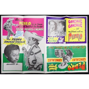 Pedro Gonzalez Gonzalez Signed 22.5x 34.5 Original Folded Poster JSA Authentic