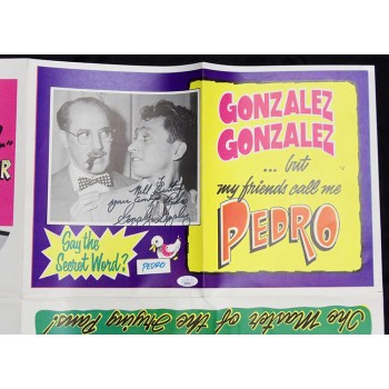 Pedro Gonzalez Gonzalez Signed 22.5x 34.5 Original Folded Poster JSA Authentic