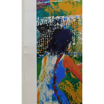 LeRoy Neiman Signed 21x29 The Sportsman Restaurant Lithograph JSA Authenticated