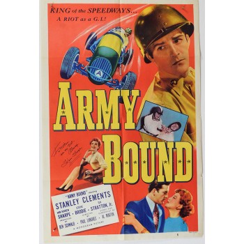 Karen Sharpe Army Bound Signed 27x41 Original Folded Poster JSA Authenticated