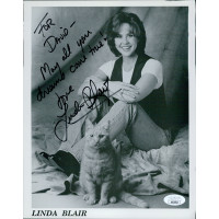Linda Blair Actress Signed 8x10 Cardstock Photo JSA Authenticated Personalized Linda Blair Actress Signed 8x10 Cardstock Photo JSA Authenticated Personalized