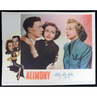 Hillary Brooke Alimony Signed 11x14 Lobby Card JSA Authenticated