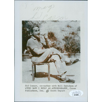 Sid Caesar Actor Comedian Signed 5x7 Glossy Photo JSA Authenticated Sid Caesar Actor Comedian Signed 5x7 Glossy Photo JSA Authenticated