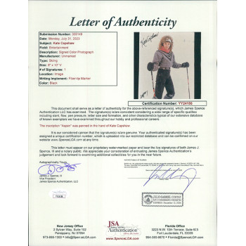 Kate Capshaw Actress Signed 8x10 Glossy Photo JSA Authenticated