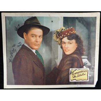Virginia Christine The Mysterious Mr. Valentine Signed 11x14 Lobby Card JSA Auth