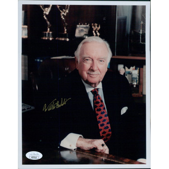 Walter Cronkite TV Radio News Anchor Signed 8x10 Matte Photo JSA Authenticated