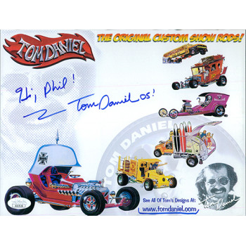 Tom Daniel Model Car Designer Signed 8x10 Cardstock Photo JSA Authenticated Tom Daniel Model Car Designer Signed 8x10 Cardstock Photo JSA Authenticated