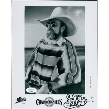 Charlie Daniels Musician Signed 8x10 Matte Promo Photo JSA Authenticated